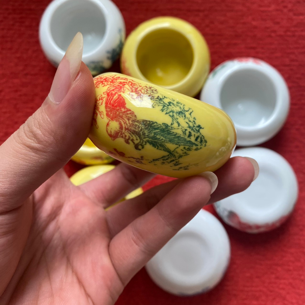 Cóng Đựng Sâu Cho Chim Cảnh, Cóng Sứ Đựng Sâu Chào Mào, Chất Men Bóng Đẹp