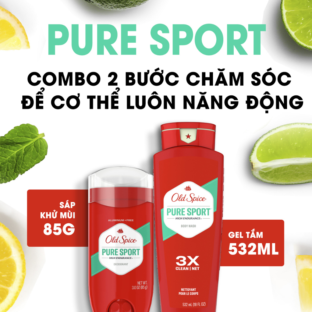 Sáp Khử Mùi Old Spice Mùi Hương Pure Sport 85g