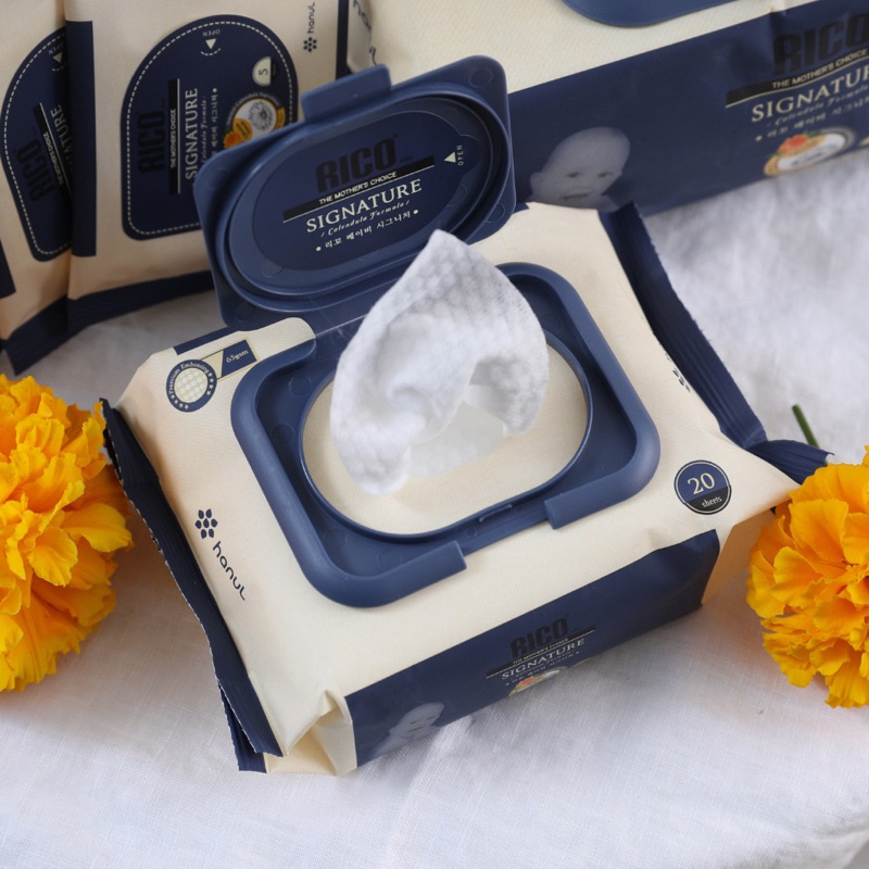 Combo 5 gói khăn giấy ướt rico baby nội địa Hàn cao cấp lành tính an toàn cho bé