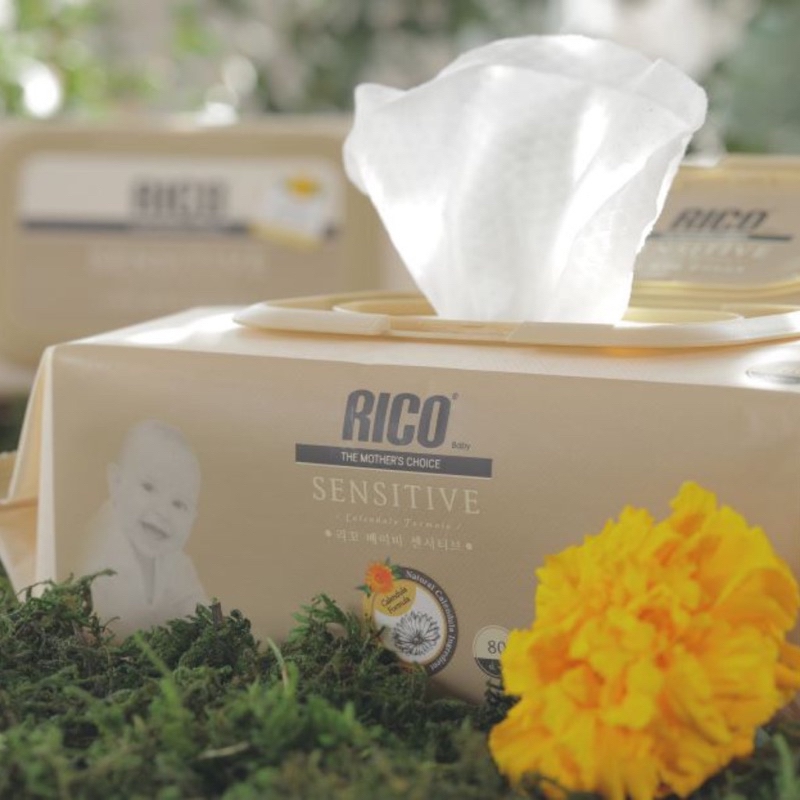 Combo 5 gói khăn giấy ướt rico baby nội địa Hàn cao cấp lành tính an toàn cho bé