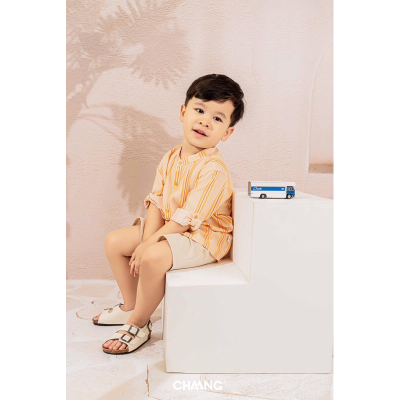 Áo cộc lanh cho bé trai mặc hè SS23