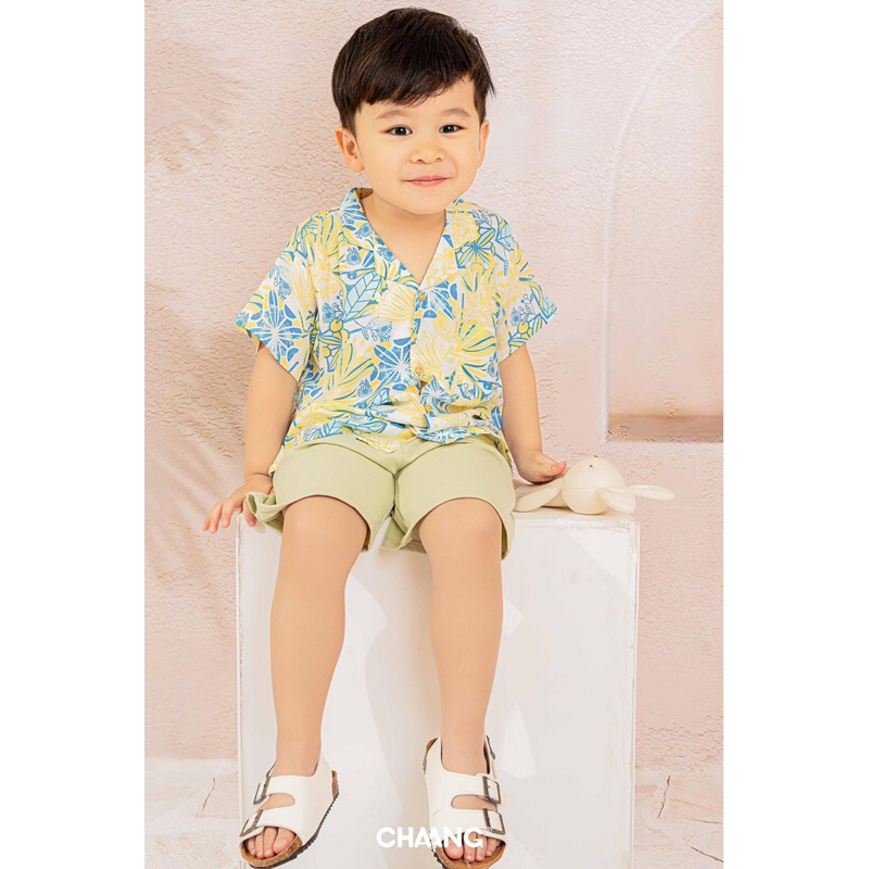 Áo cộc lanh cho bé trai mặc hè SS23