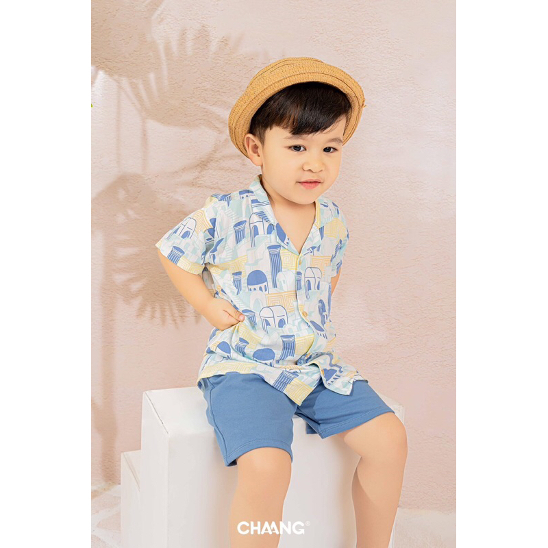 Áo cộc lanh cho bé trai mặc hè SS23