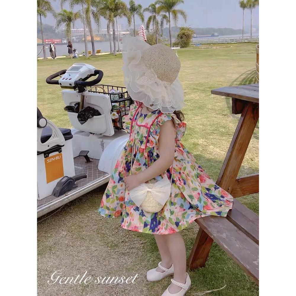 Váy cánh tiên họa tiết hoa cho bé gái 9-36 kg nhí nhỡ đại G31