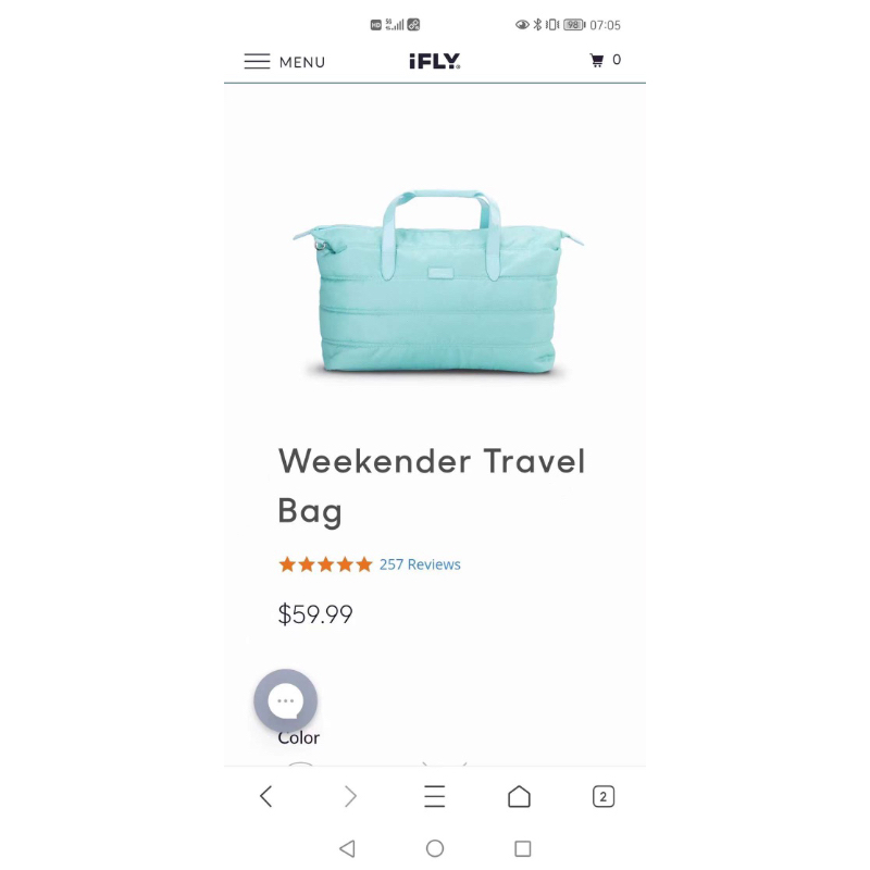 Túi du lịch IFLY Siêu Nhẹ hàng Auth