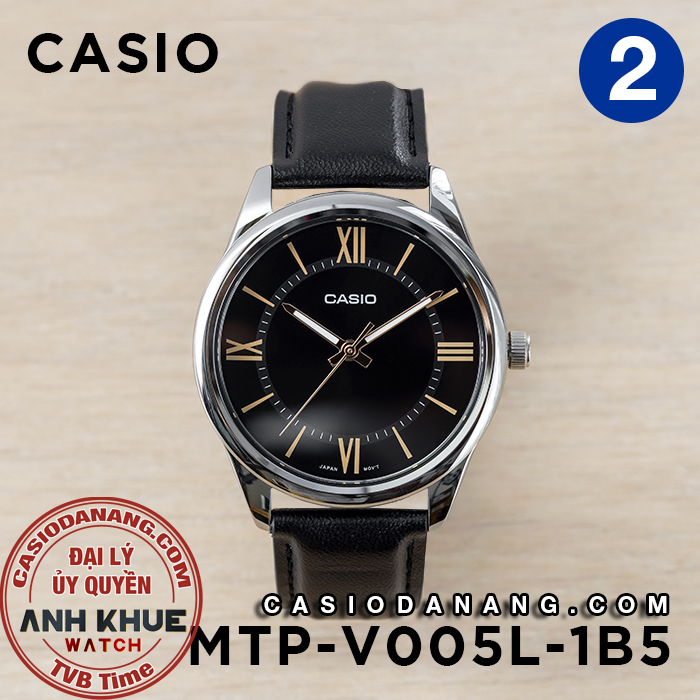 Đồng hồ nam dây da Casio chính hãng MTP-V005 Series (40mm)