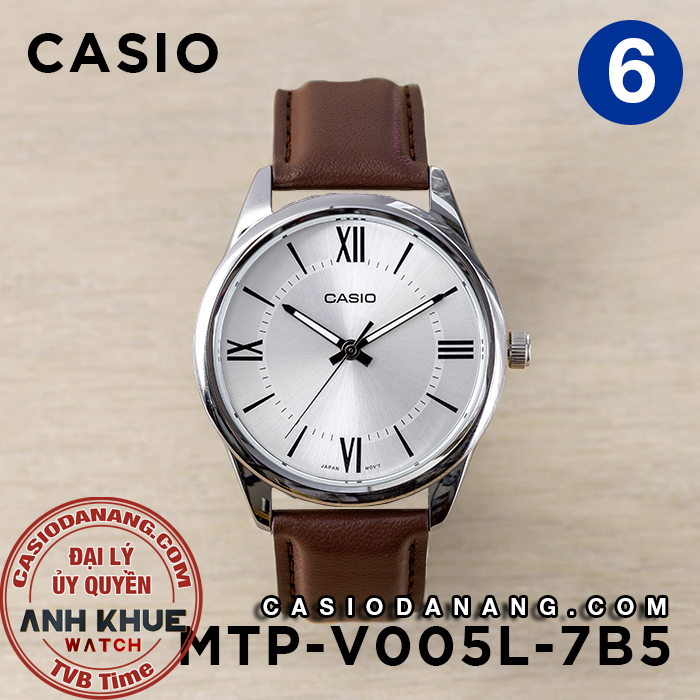 Đồng hồ nam dây da Casio chính hãng MTP-V005 Series (40mm)