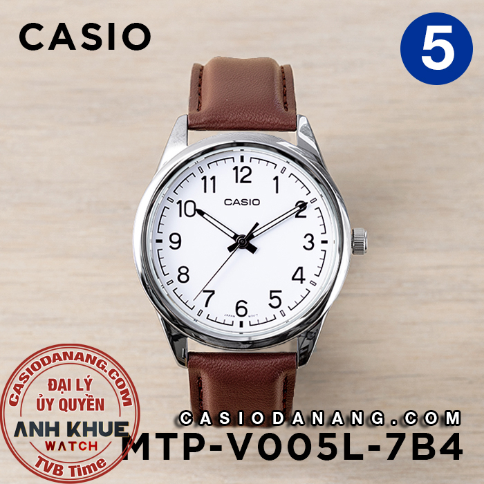 Đồng hồ nam dây da Casio chính hãng MTP-V005 Series (40mm)