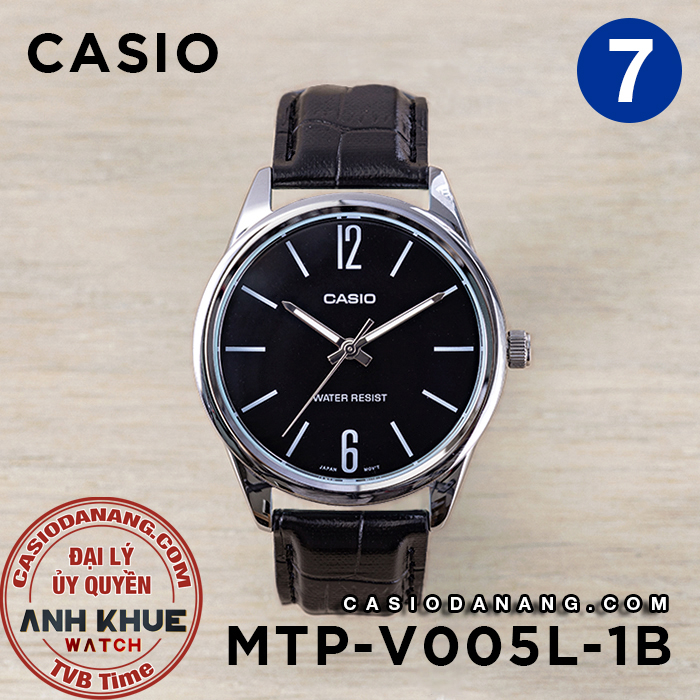 Đồng hồ nam dây da Casio chính hãng MTP-V005 Series (40mm)