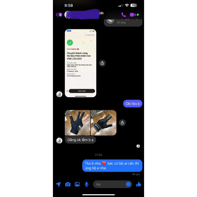 Găng tay bi a hở ngón xịn.