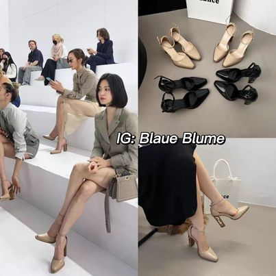 𝐁𝐥𝐚𝐮𝐞𝐁𝐥𝐮𝐦𝐞🦋 Giày cao gót Fendi Song Hye Kyo 6cm
