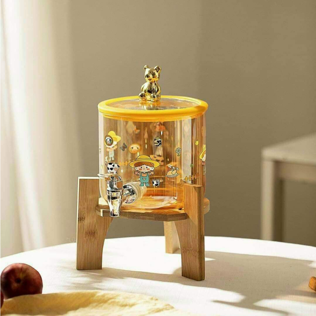 Bình trà bình nước nước bằng thuỷ tinh chịu nhiệt có hoạ tiết dung tích 2,5 lít