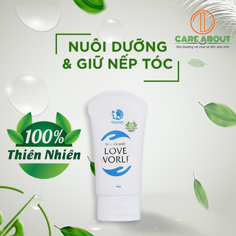 Dầu xả khô LOVE WORLD dưỡng tóc chuyên sâu 2 trong 1 ngăn ngừa gàu ngứa 50gr