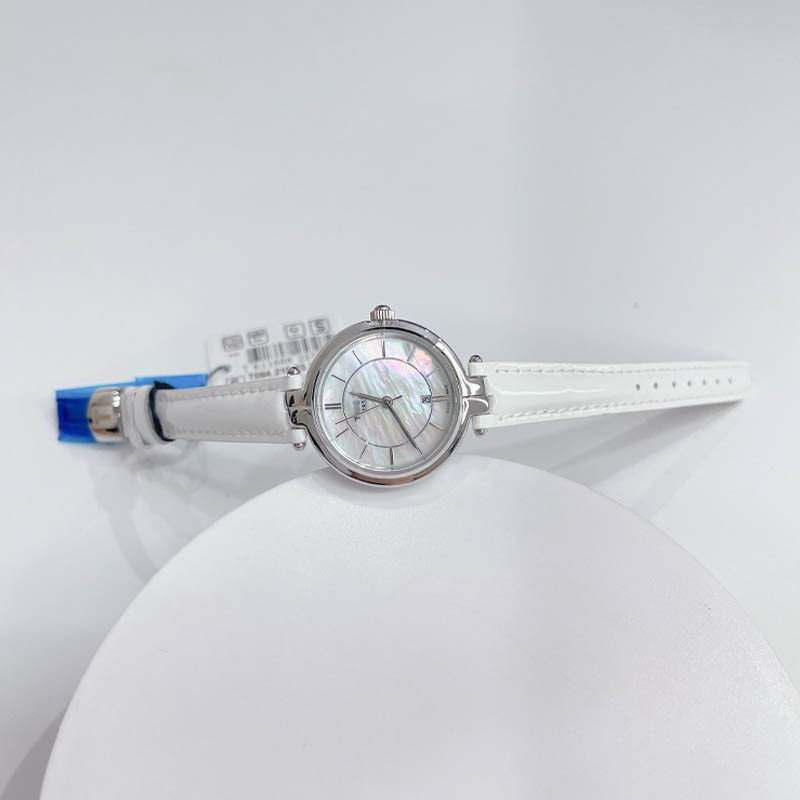 Đồng hồ nữ dây da T.S, size 26mm, mặt tròn, chống nước, kính chống trày, dây da bóng sang trọng dành cho nữ