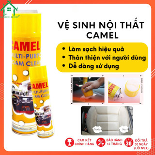 Chai xịt bọt vệ sinh đa năng nội thất, ghế da, trần nỉ ô tô dyramid / camel/ foam cleaner/ multi purpose