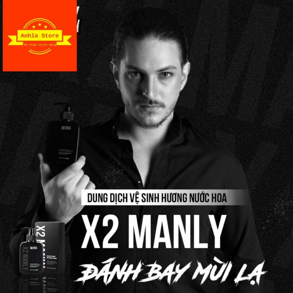 Dung Dịch Vệ Sinh Nam X2 Manly - Gel Vệ Sinh Nam X2 Manly 150ml  - Làm Sạch Khử Mùi Vùng Kín Nam