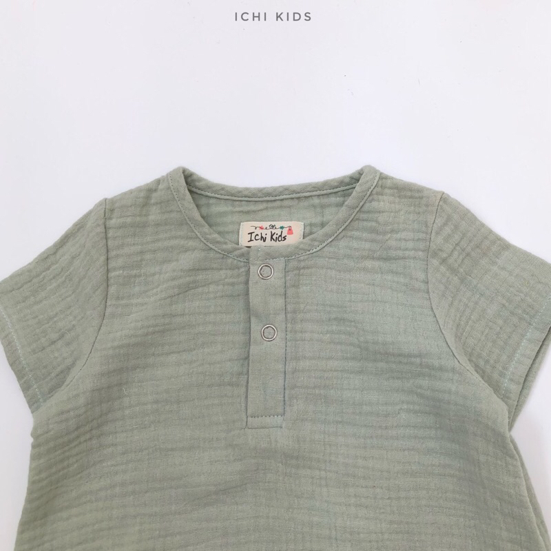 Romper, bodysuit muslin cho bé trai