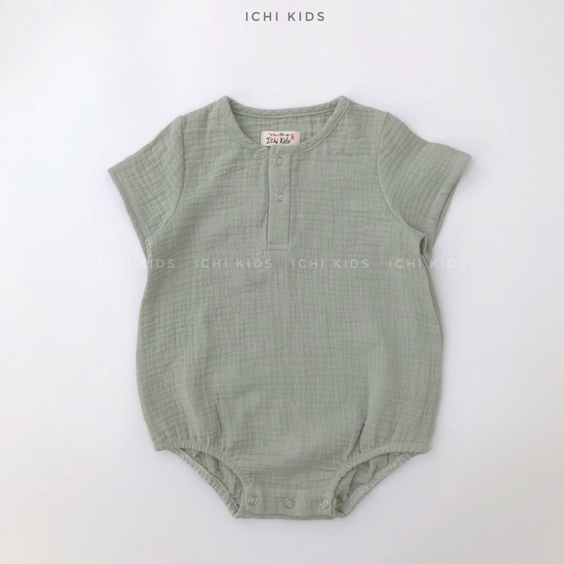 Romper, bodysuit muslin cho bé trai