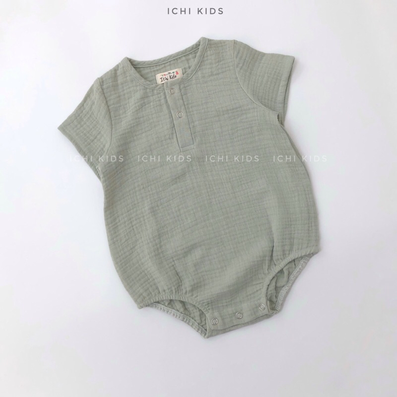 Romper, bodysuit muslin cho bé trai