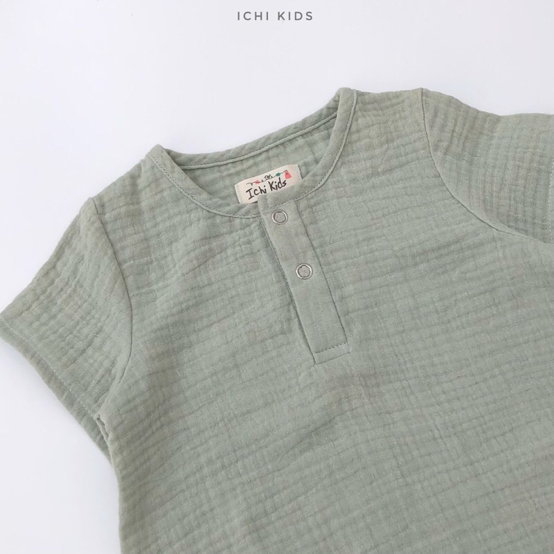 Romper, bodysuit muslin cho bé trai