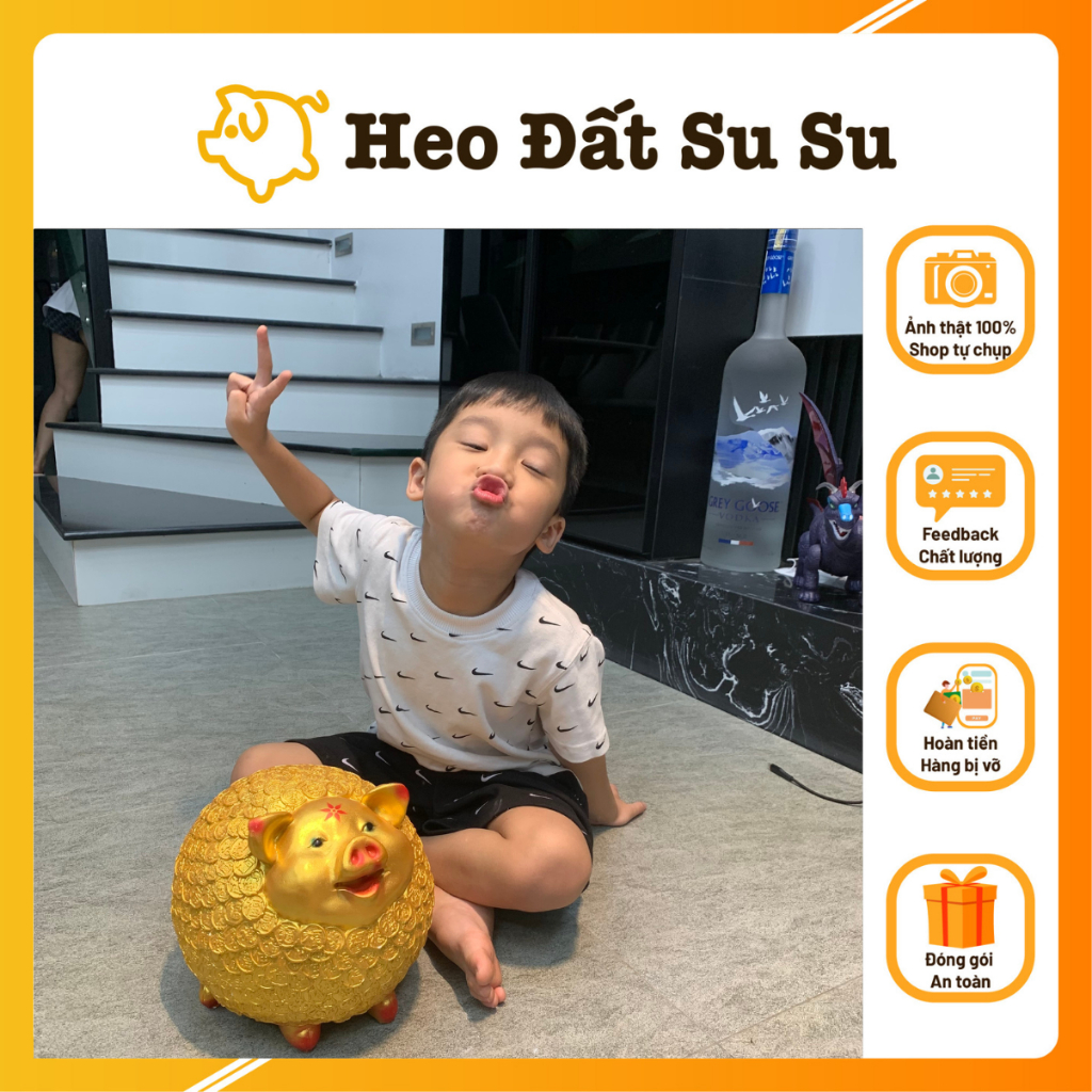Heo tiết kiệm Nhím Vàng/ống heo tiết kiệm [ Heo Đất Su Su]