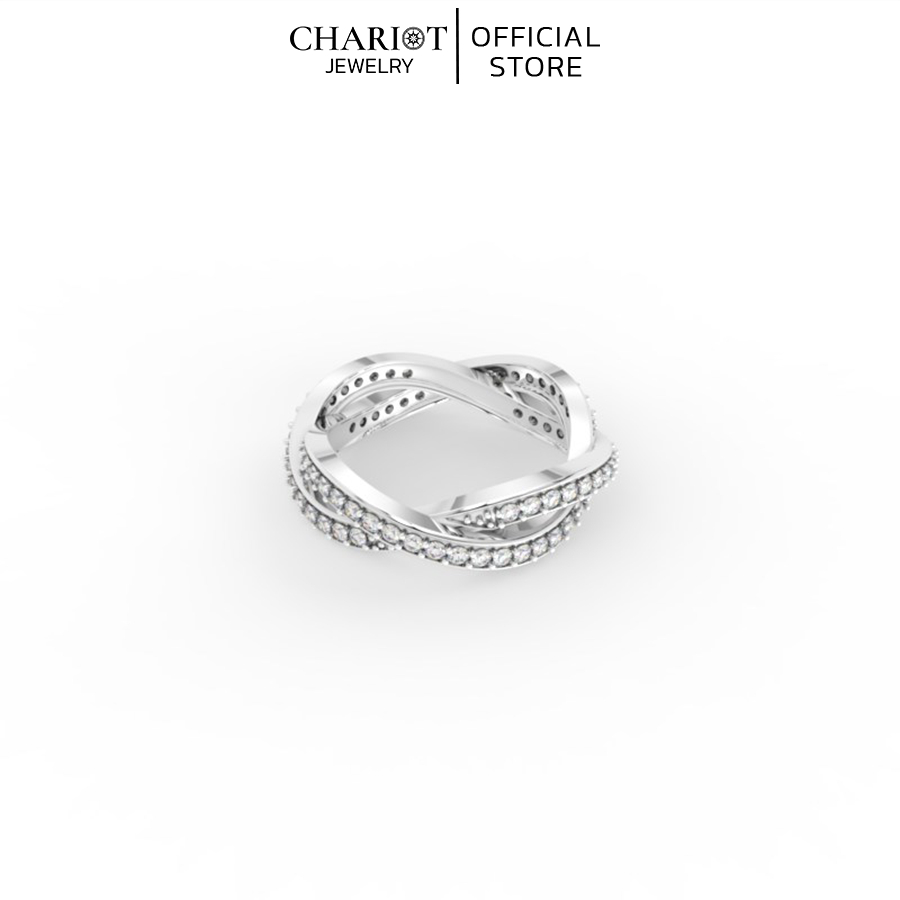 Nhẫn Bạc NCJ01 Vô Cực Đính Đá Chariot Jewelry