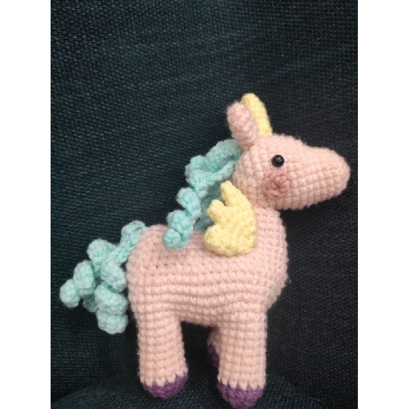 Ngựa pony bằng len handmade 15cm