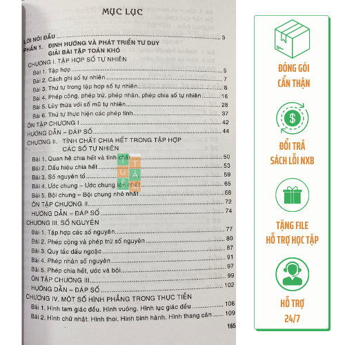 Sách - Định hướng và phát triển tư duy giải bài tập Toán khó lớp 6  - tập 1 và tập 2
