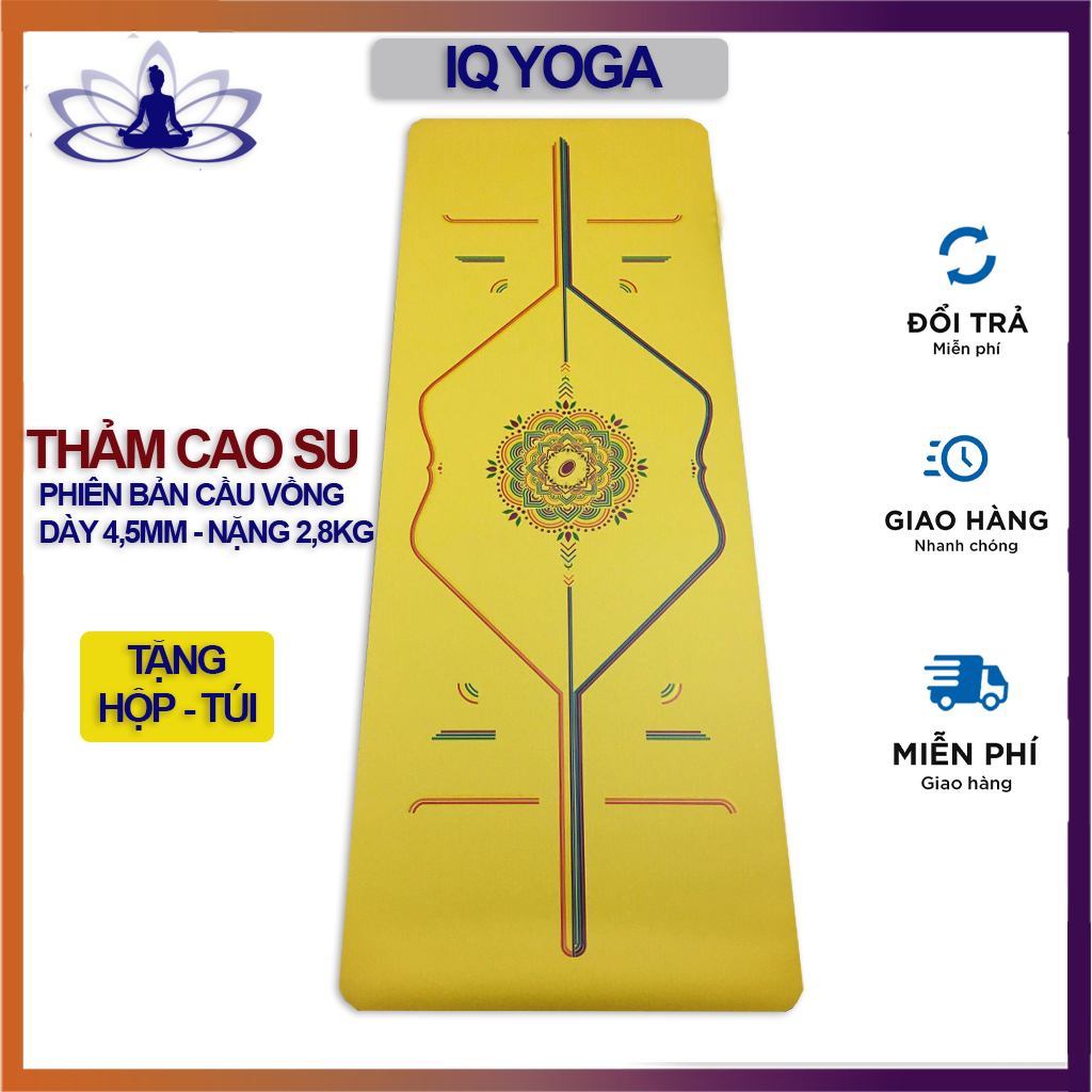 Thảm yoga cao su cầu vồng chính hãng