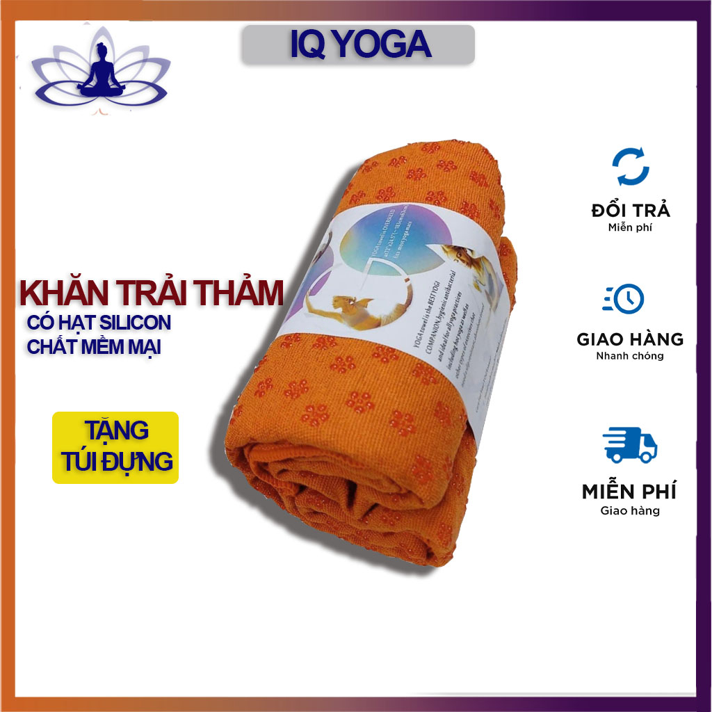 Khăn trải thảm tập yoga cao cấp đính hạt silicon