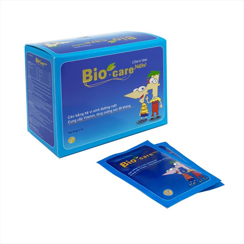 Men Tiêu Hoá, Hỗ trợ biếng ăn. Bio care Hộp 30 gói3gram.