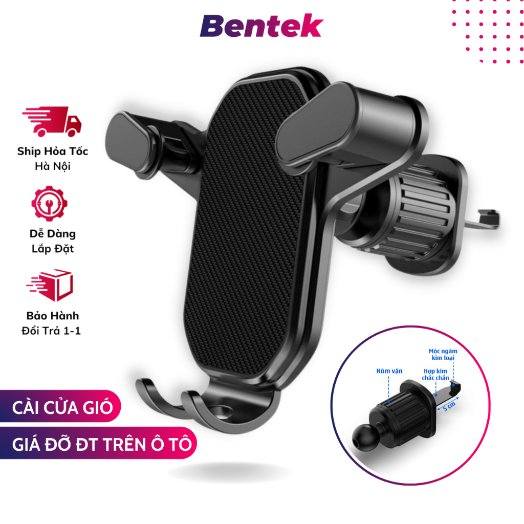 Giá Đỡ Điện Thoại Trên Ô tô kẹp cửa gió điều hòa - Giá kẹp điện thoại trên ô tô loại mới 2023