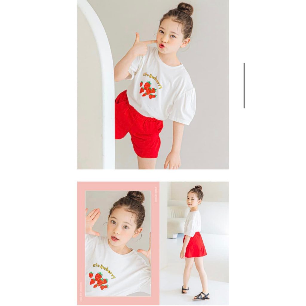 Áo thun bé gái tay bồng LILI xuất Hàn lỗi nhỏ