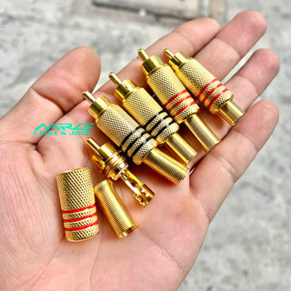 Rắc Bông Sen AV đuôi lò xo mạ vàng, giá 1 cặp. J-RCA