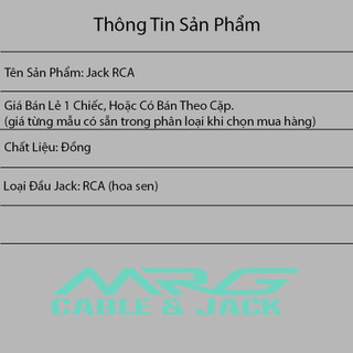 Rắc Bông Sen AV đuôi lò xo mạ vàng, giá 1 cặp. J-RCA