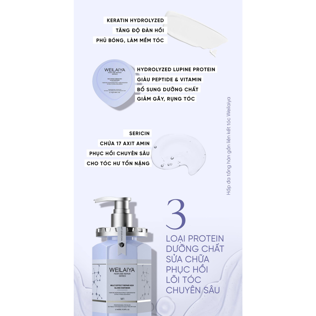 HẤP ĐA TẦNG HÀN GẮN LIÊN KẾT TÓC WEILAIYA 450ML
