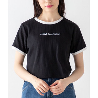 Áo croptop phối viền xuất Nhật (2 màu tím-đen)