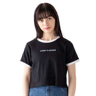 Áo croptop phối viền xuất Nhật (2 màu tím-đen)