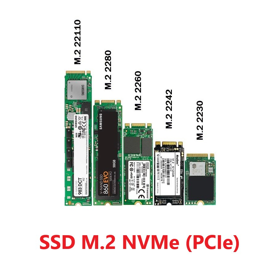 Bộ nhớ SSD M.2 NVMe PCie các hãng lựa chọn ngẫu nhiên (128GB/256GB/512GB)