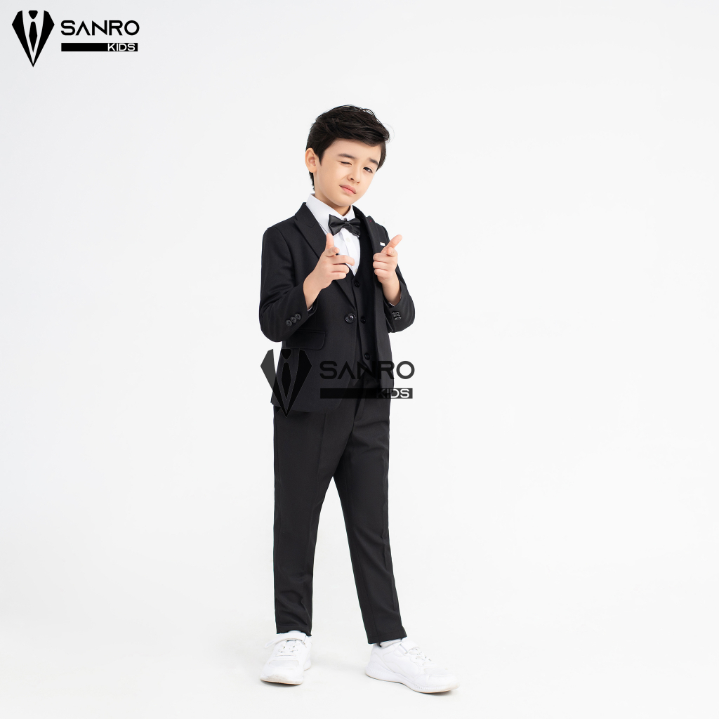 Bộ vest bé trai màu đen