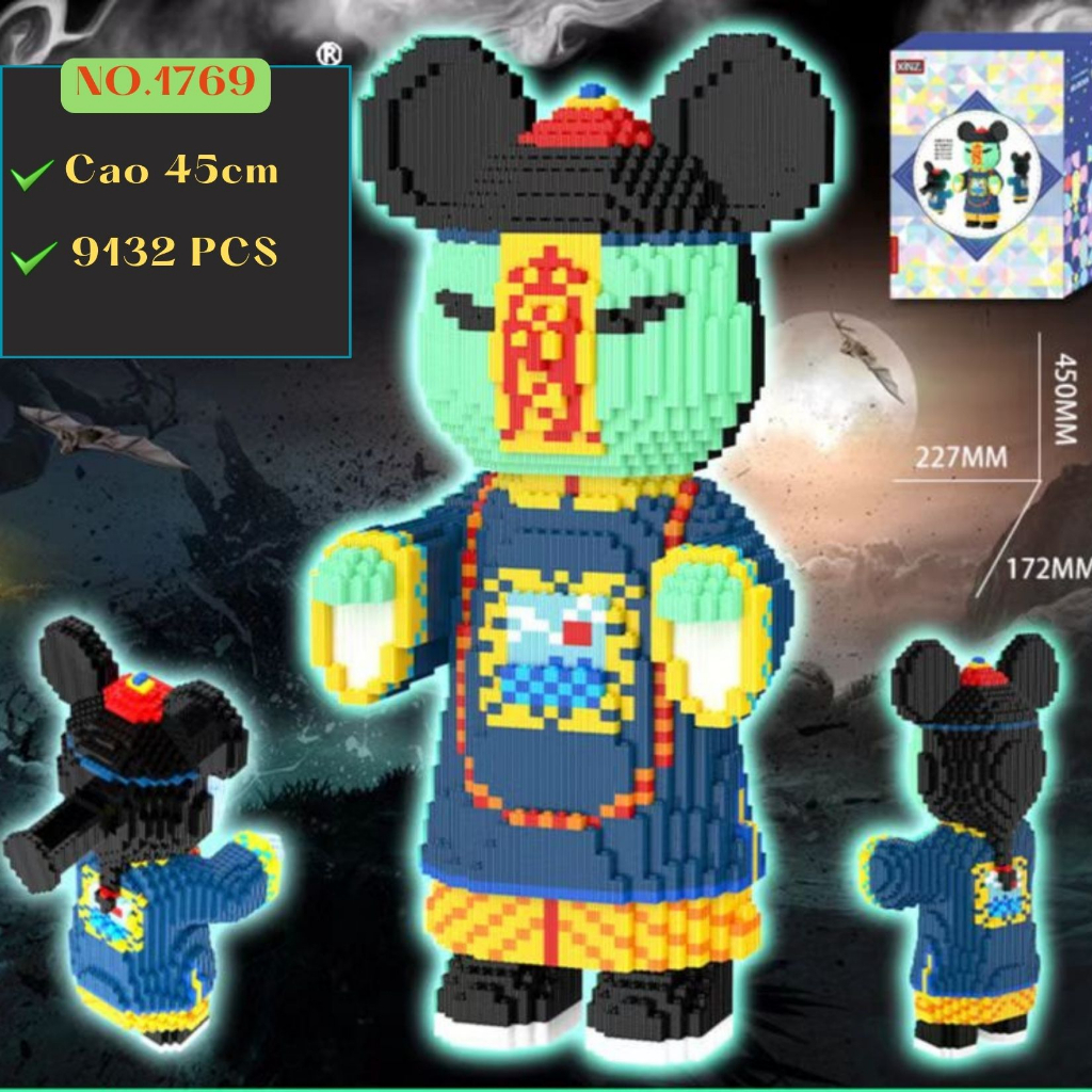 Cương Thi Mô Hình Lắp Ráp Zombie Bearbrick Quà Tặng Lắp Ghép Sưu Tầm Decor