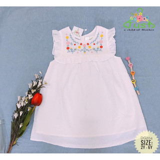 Váy trắng thêu hoa sale