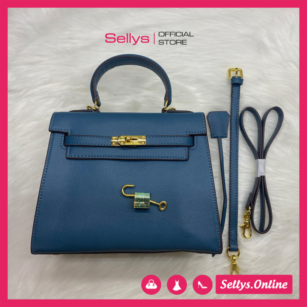 Túi Xách HM Cao Cấp Size 25cm SLV350089 Khóa Vàng Fullbox Logo In Chìm