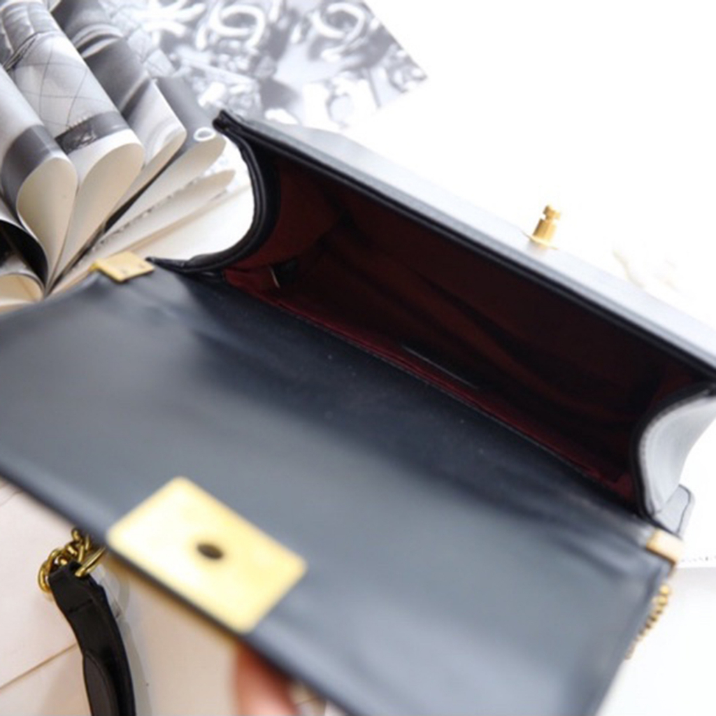 Túi Xách Nữ Hàng Hiệu Cao Cấp SKL490094, Túi Xách Đeo Chéo Khóa Nam Châm Size 25