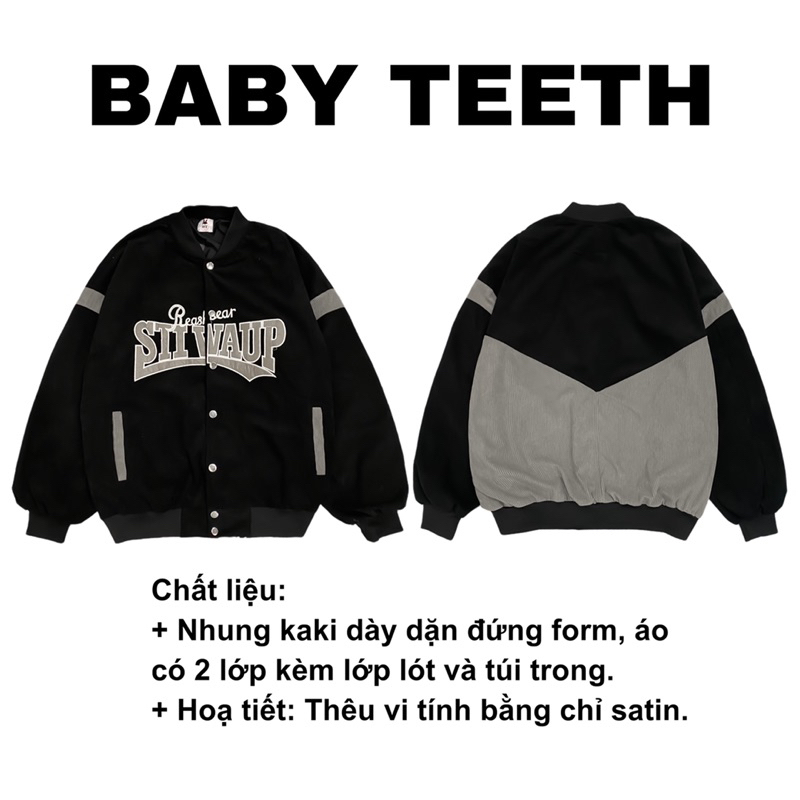 Áo khoác bomber bóng chày STIVAUP