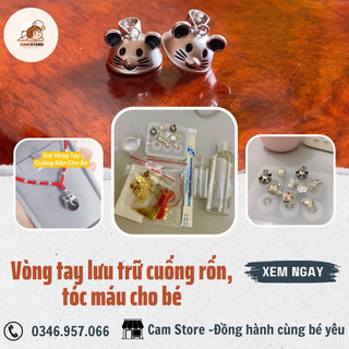 Set làm vòng tay vòng cổ lưu trữ Cuống Rốn, Tóc máu cho bé yêu