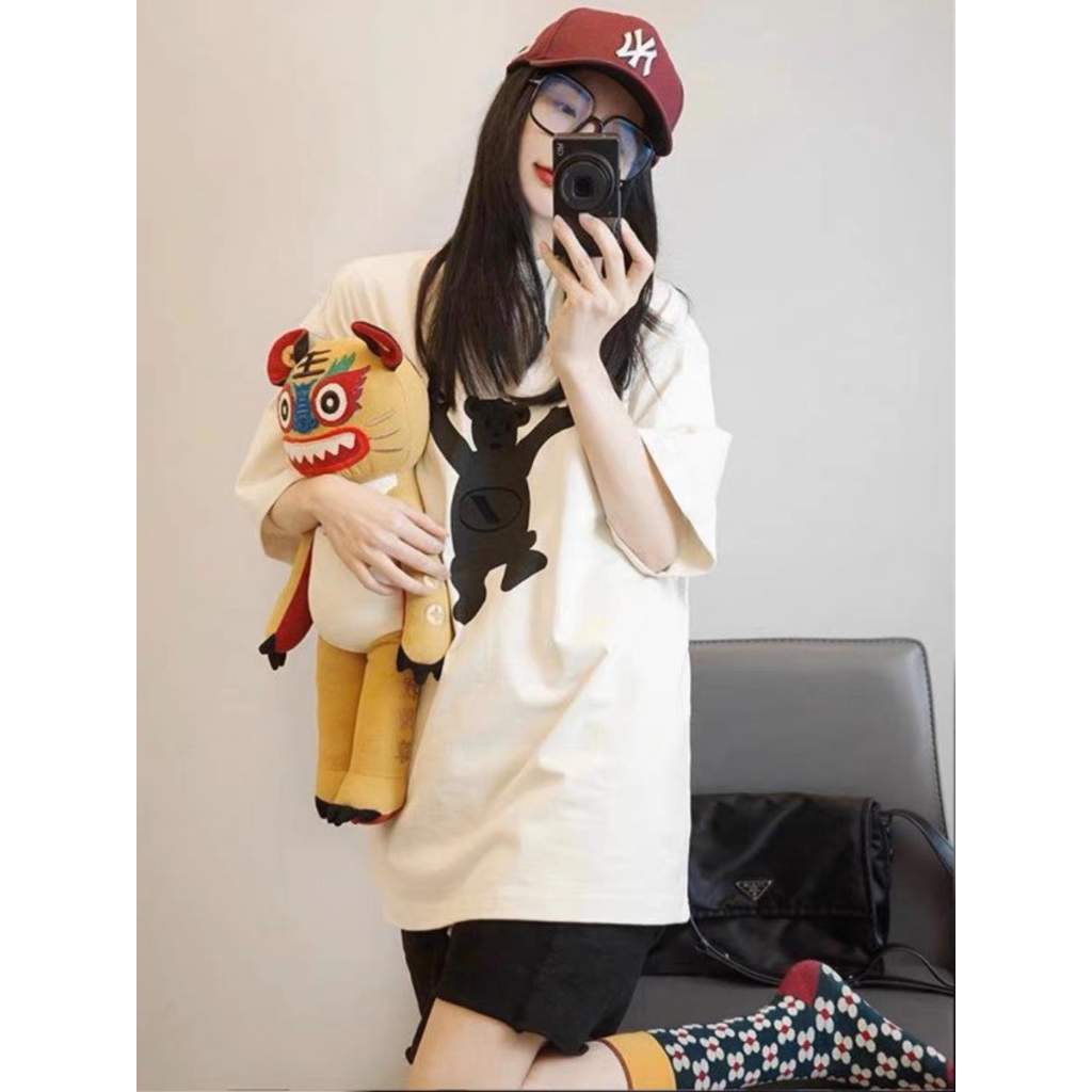 SET ÁO THUN IN HÌNH GẤU + QUẦN SHORT ĐÙI RÚT DÂY (TH)