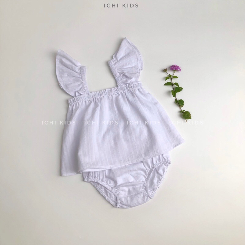 Set cánh tiên vải thô cotton cho bé gái