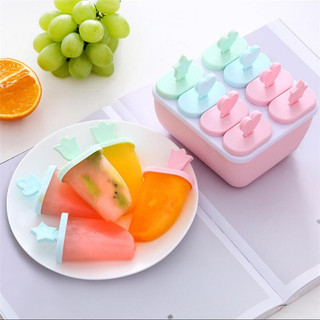 Bộ khuôn làm kem kèm que 8 ngăn bộ khuôn làm kem 8 ngăn kèm que
