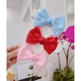 Kẹp tóc mái nơ 2 tầng dễ thương